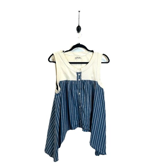FREE PEOPLE Medium The Only One Asymmetric Tank In Tofu Combo - Picture 1 of 9